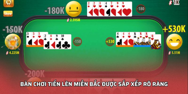Tiến Lên Miền Bắc HI88 - Trải Nghiệm Game Bài Đầy Hấp Dẫn Bàn chơi tiến lên miền Bắc được sắp xếp rõ ràng